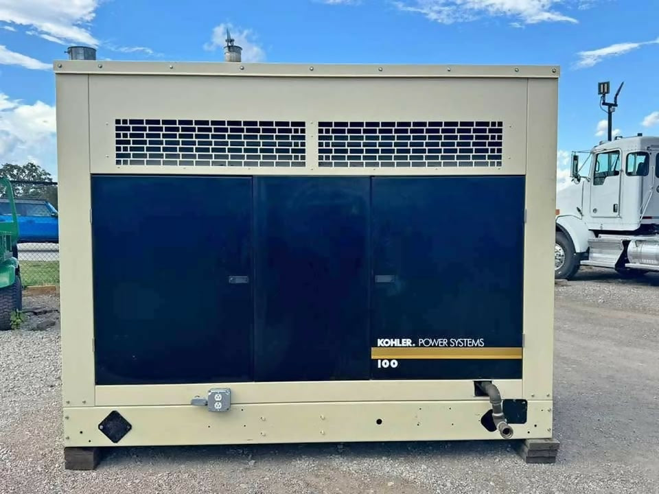 Kohler 100kW natural gas generator set with transfer switch (100RZG), used — Electrical Trader