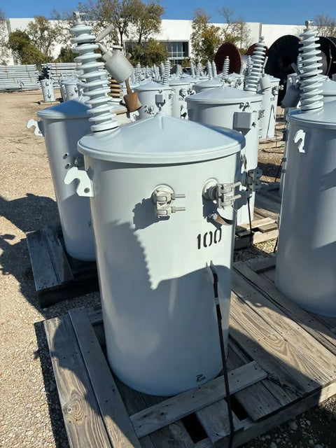 Power Partners 100 kVA single-phase pole-mount transformer (34500V to 120V), new — Electrical Trader