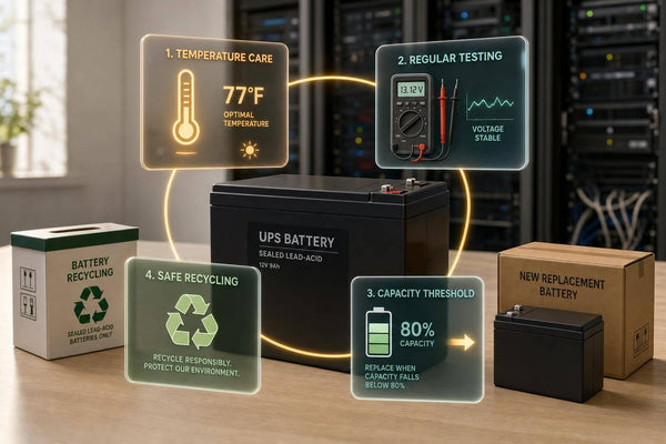 UPS Battery Lifecycle: Maintenance to Recycling