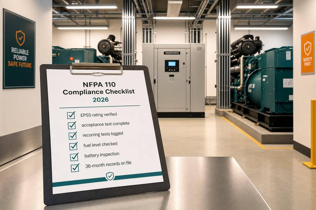 NFPA 110 Compliance Checklist for 2026