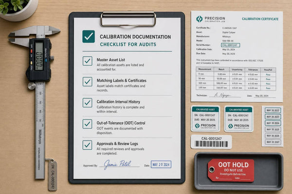 Calibration Documentation Checklist for Audits