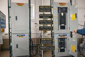 480V & 208V 3-Phase Power Panels – Complete Set