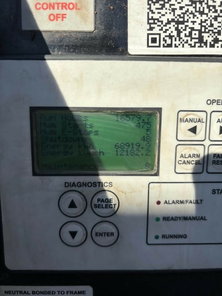 Generac MLG20 towable diesel generator, 20kW single-phase (Isuzu 4LE1), used (2014) — Electrical Trader