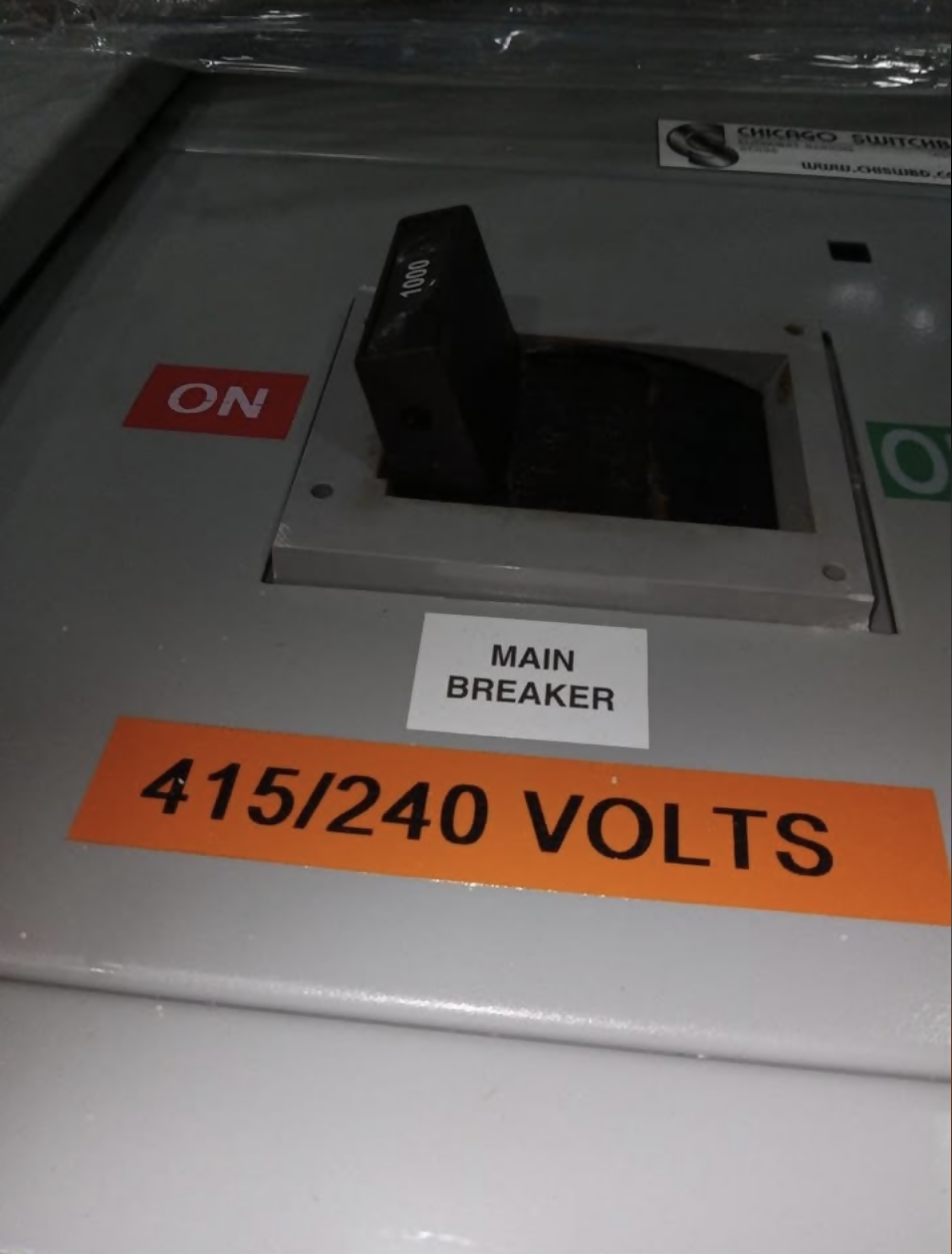 Siemens 1000A 3-phase switchboard, 415/240V with HNXD63B100 main and FXD63B150 branch breakers, new — Electrical Trader