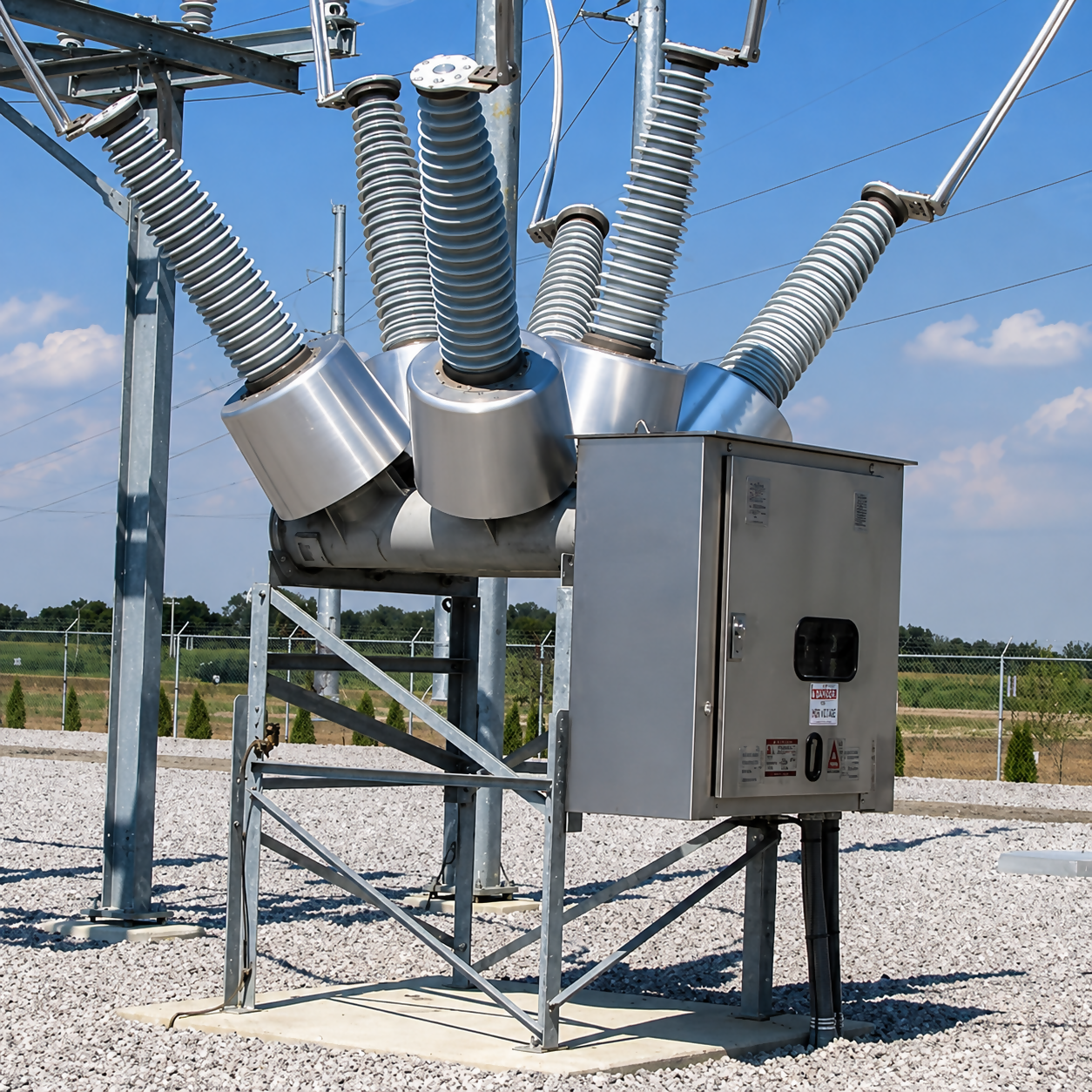 MEPPI 145kV outdoor dead-tank circuit breaker, new — Electrical Trader