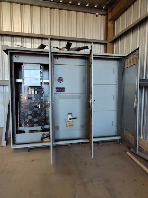 GE 3000A outdoor switchgear lineup, 480V, used — Electrical Trader