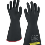 Tilsatec Pulse™ Class 2 Electrical Insulating Glove - Dual Black/Red, 16", Straight/Beaded Cuff, Size 8 (24-2034)