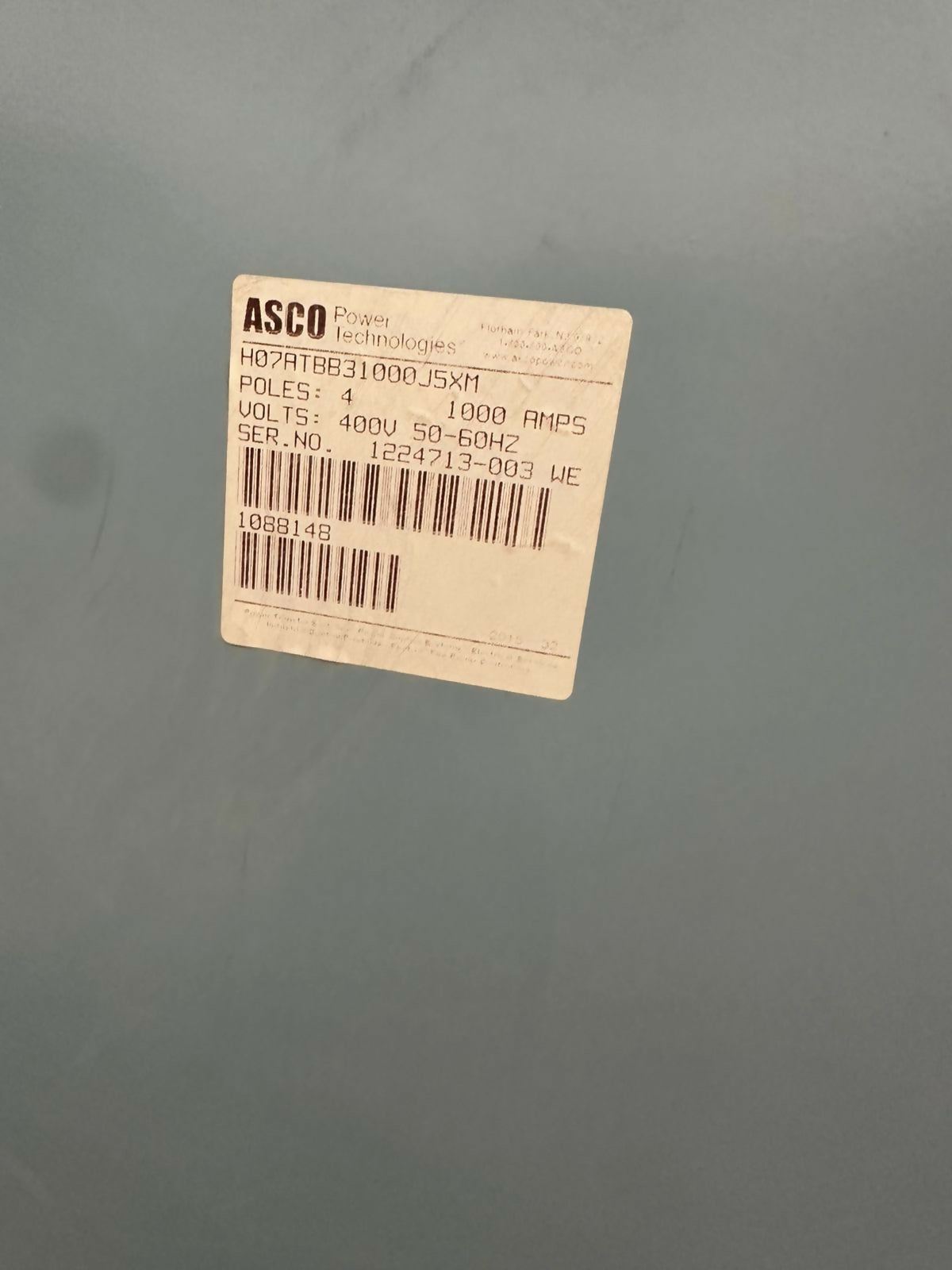 ATS 1000A ASCO 7000series