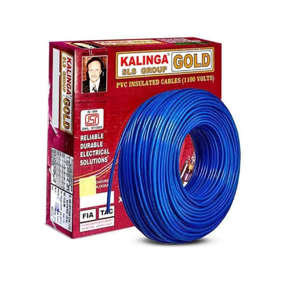 Kalinga Gold 1 Sq mm Blue FR PVC Housing Wire, Length: 90 m 3.3