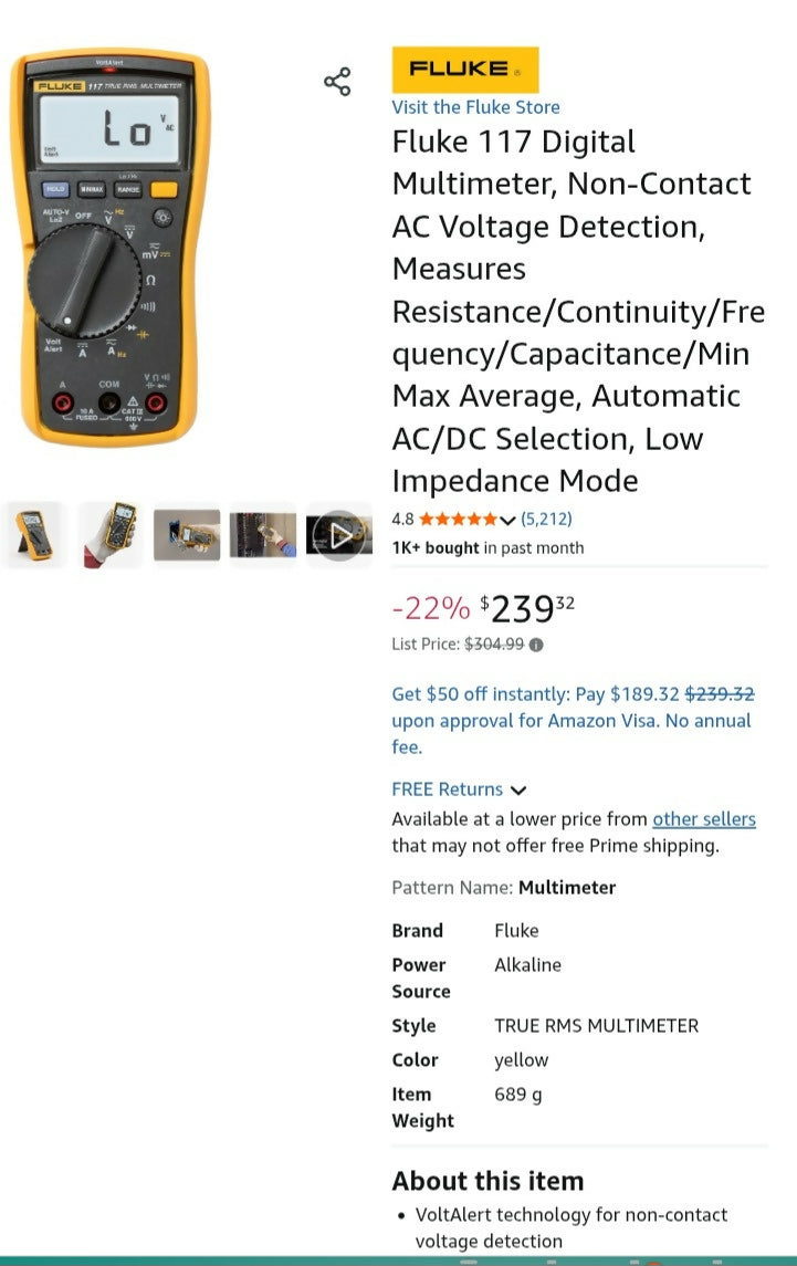 Fluke 117 Multimeter