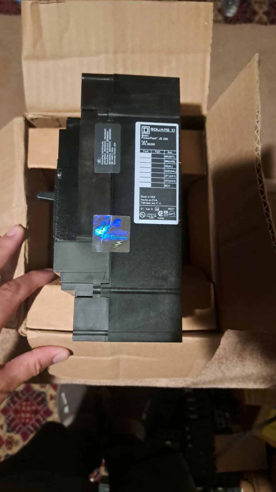 Square D JDL36200 3p 600v 200a PowerPact Circuit Breaker NEW n BOX USA STOCK