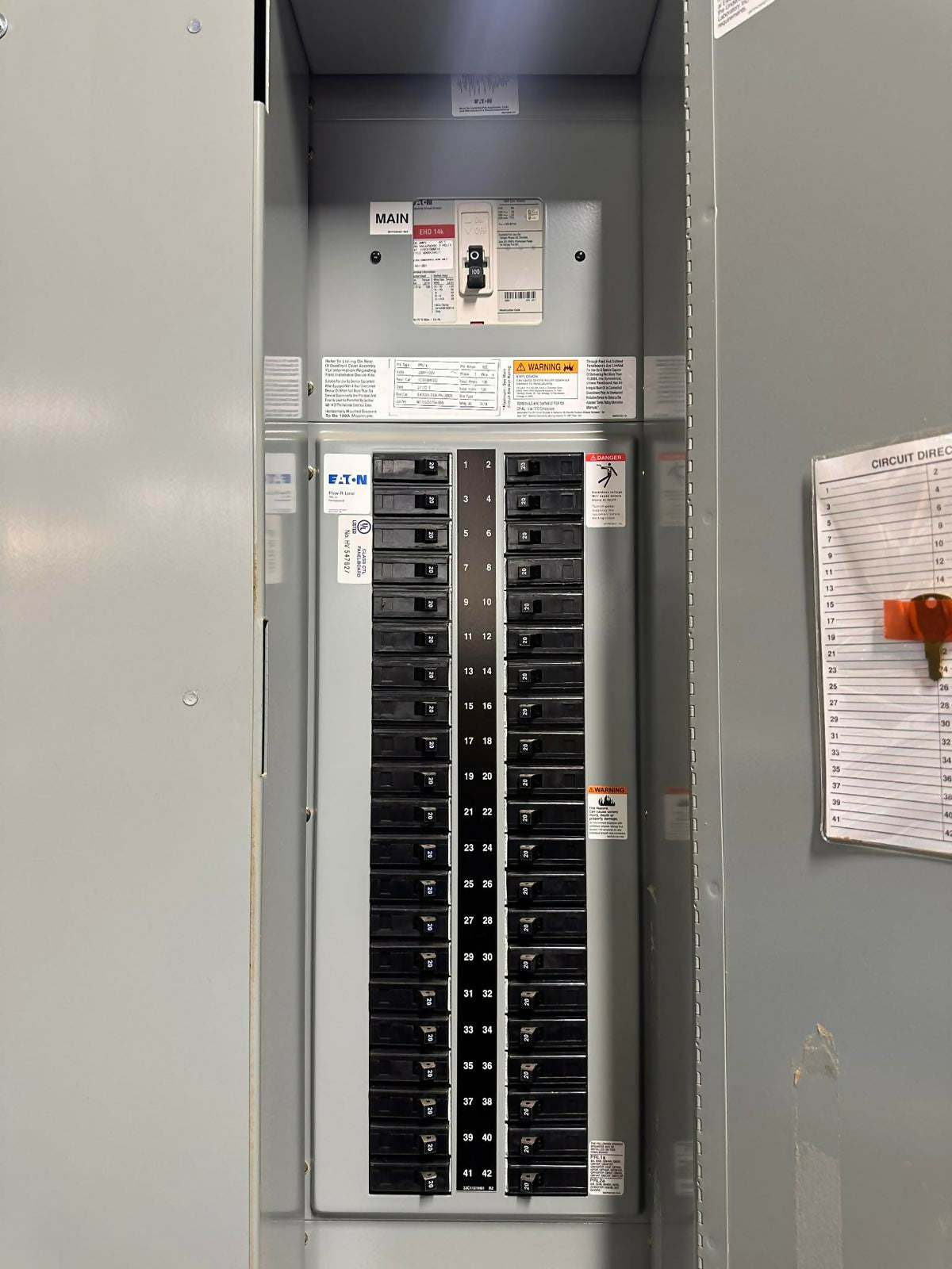 New - Eaton Pow-R-Line PRL1a Switchboard with 45 kVA Dry-Type Transformer – 208Y/120V