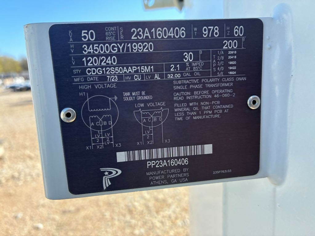 50 KVA Pole Mount Transformer