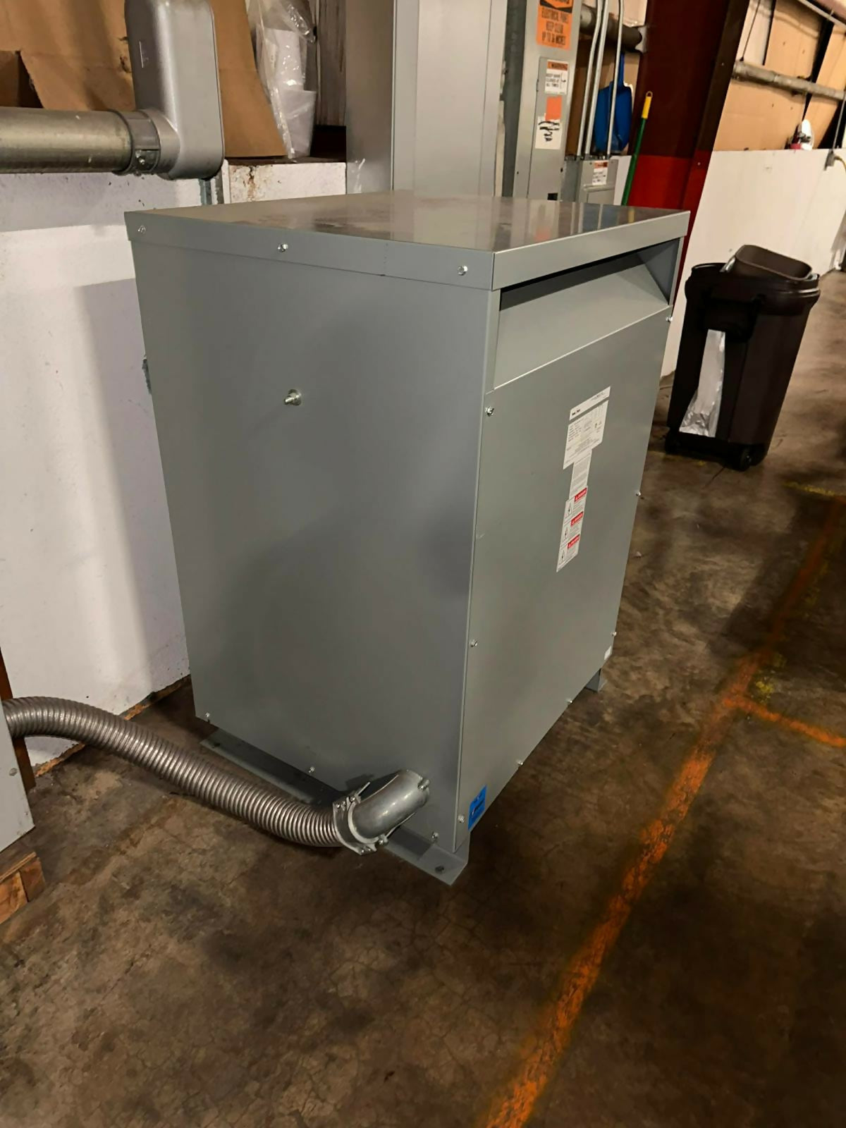 Federal Pacific 150 kVA dry-type distribution transformer, 480V to 208Y/120V, used — Electrical Trader