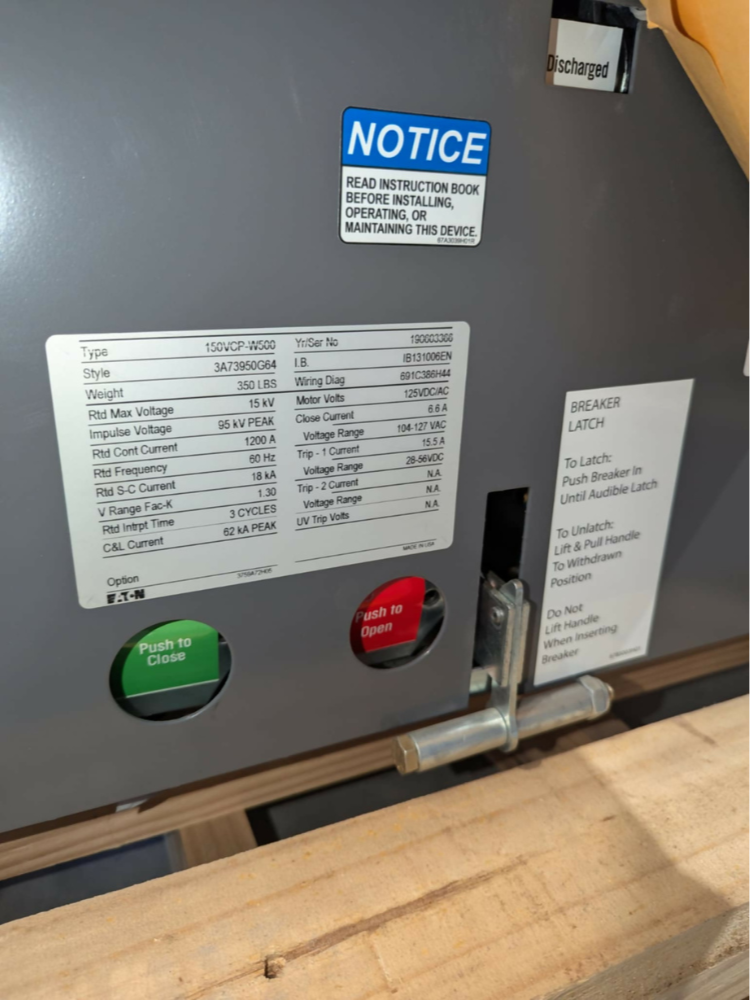 Eaton 150VCP-W500 medium-voltage motor control center, new (2019) — Electrical Trader
