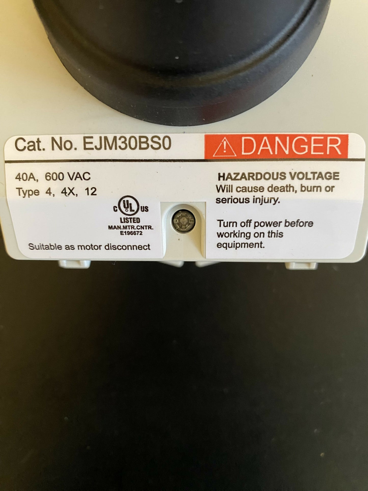 Mersen non-fusible enclosed disconnect switch, new — Electrical Trader