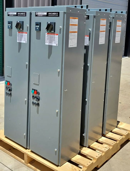 Square D Enclosed 22 Altistart ATS22D75S6U Soft Start Motor Drive Controller Panel – Lot of 7