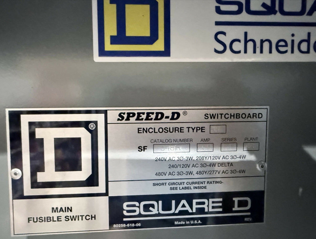 Square D Type 3R switchboard SF348IR, 800A 120/480V 3-phase 4-wire, new (2024) — Electrical Trader
