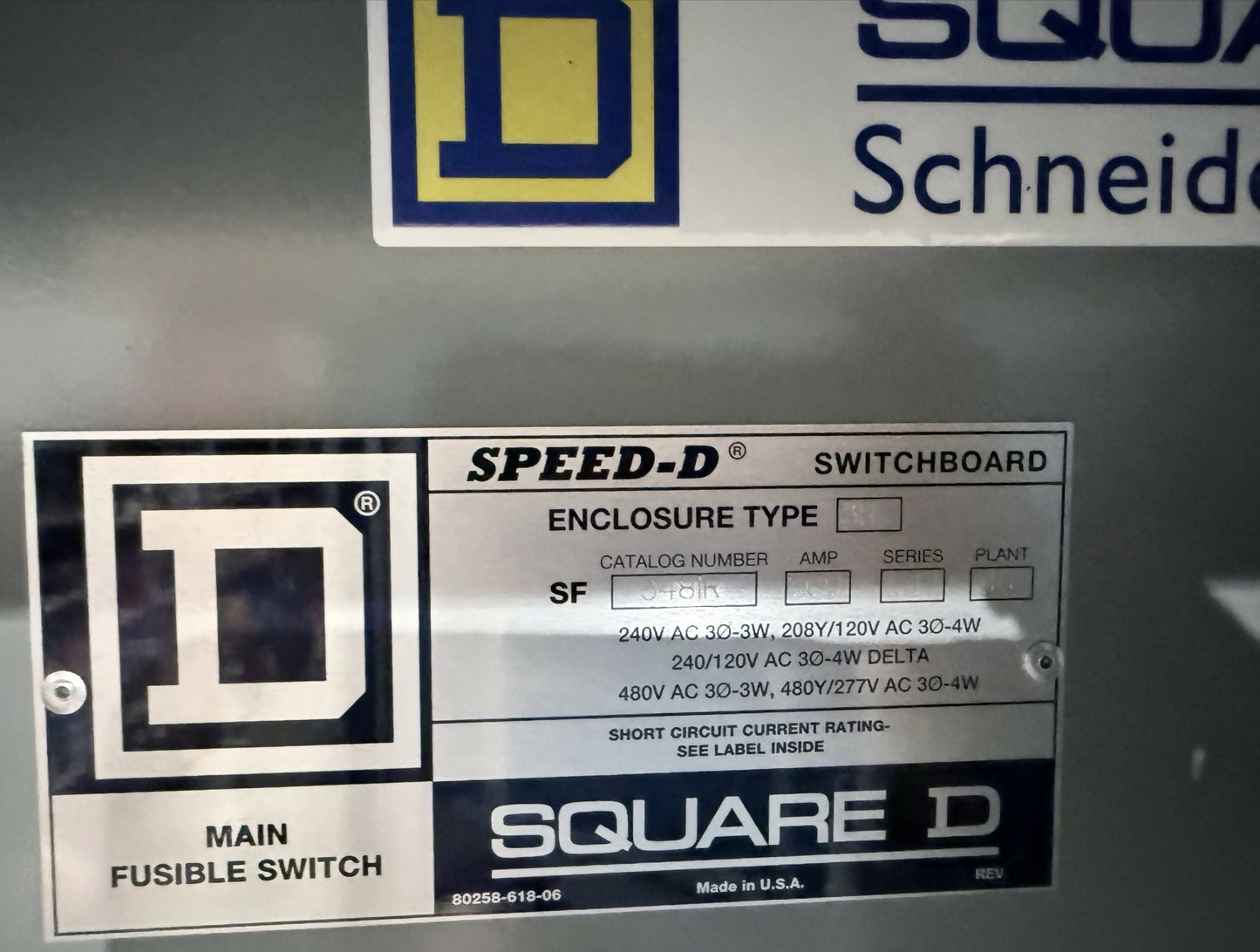 Square D Type 3R switchboard SF348IR, 800A 120/480V 3-phase 4-wire, new (2024) — Electrical Trader