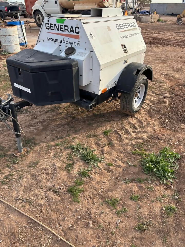 Generac MLG20 towable diesel generator, 20kW single-phase (Isuzu 4LE1), used (2014) — Electrical Trader