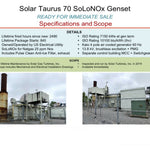 Solar Taurus 70 Gas Turbine Power Plant – 7.1 MW – Utility Maintained