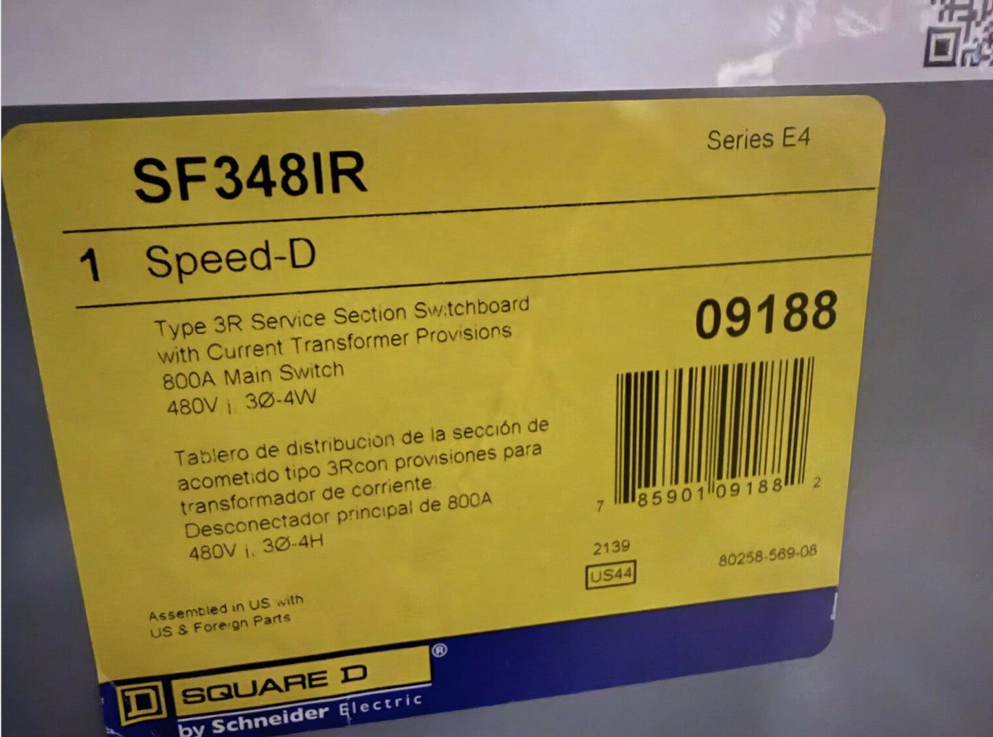 Square D Type 3R switchboard SF348IR, 800A 120/480V 3-phase 4-wire, new (2024) — Electrical Trader