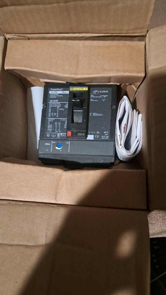 Square D JDL36200 3p 600v 200a PowerPact Circuit Breaker NEW n BOX USA STOCK