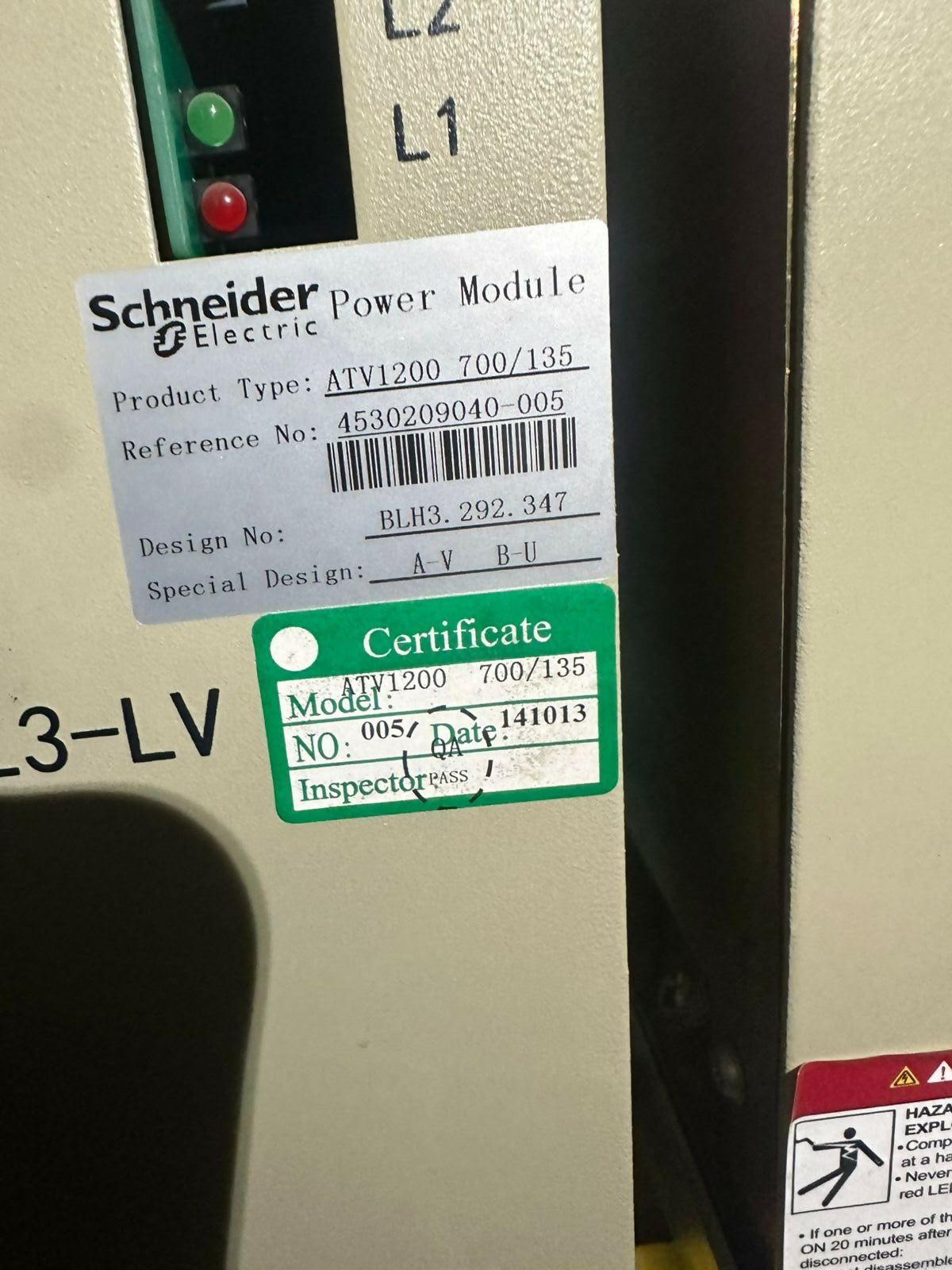 VFD POWER CELL CABINET
