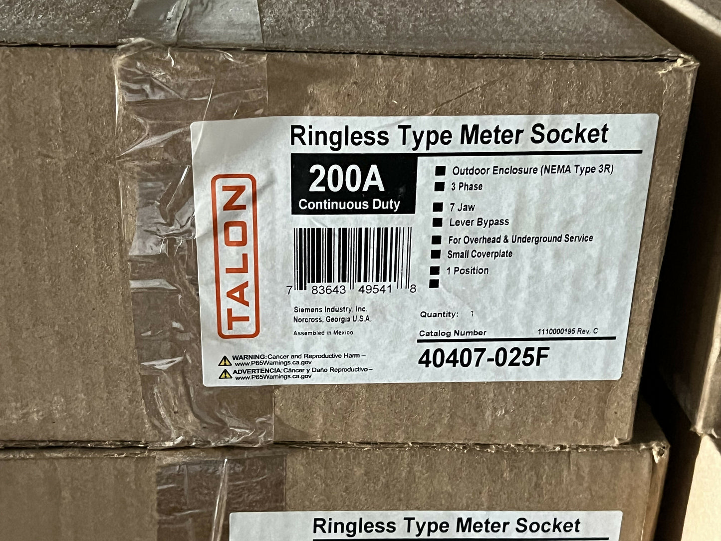 Talon Ringless meter Socket