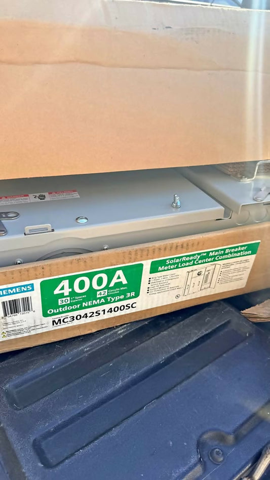Siemens 400 Amp SolarReady Meter Main Breaker Load Center Combo Panel