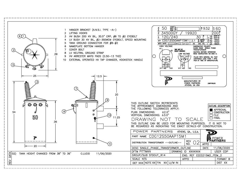 50 KVA Pole Mount Transformer