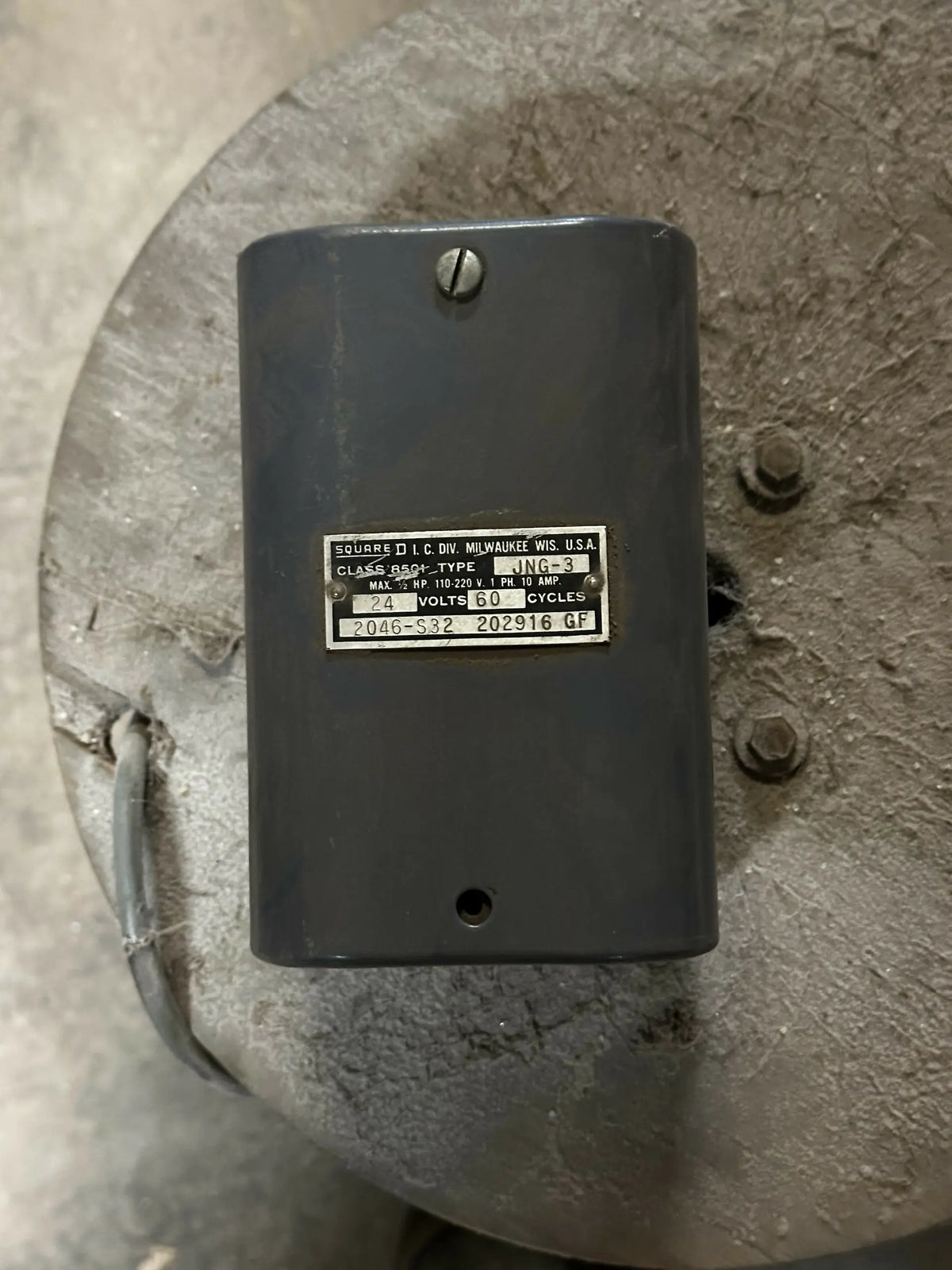 Square D Class 8501 Type JNG-3 Control Relay