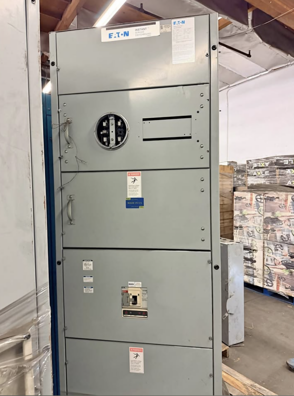 Eaton Pow-R-Line 400A meter-main switchboard, 120/240V single-phase, used — Electrical Trader