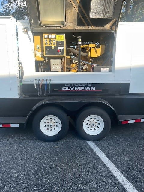 Caterpillar Olympian D100P2 100kW / 125 kVA portable diesel generator, multi-voltage, used (2002) — Electrical Trader